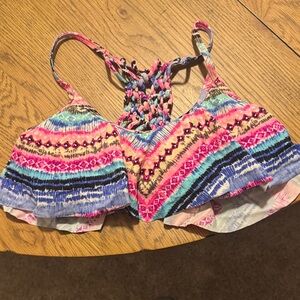 California Waves Multicolor Bikini Top
